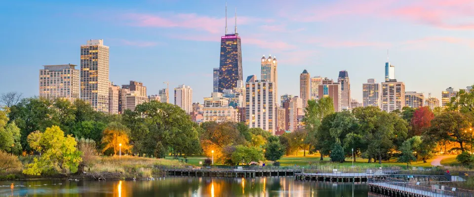 Lincoln Park view of Chicago